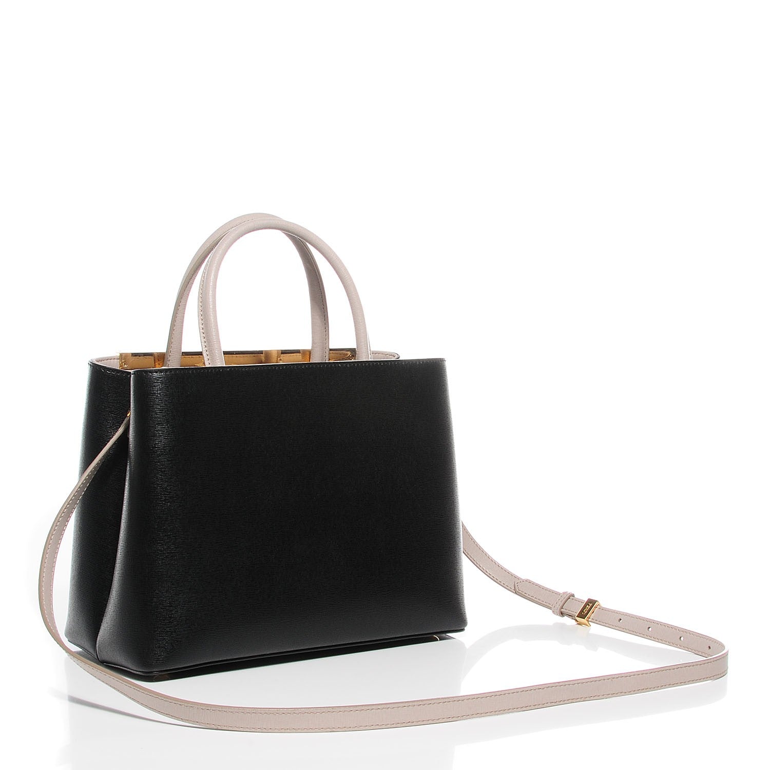 Fendi Vitello Elite Monster Petite 2Jours Tote Multicolor Black Grigio Polvere Multicolor 3 of 8