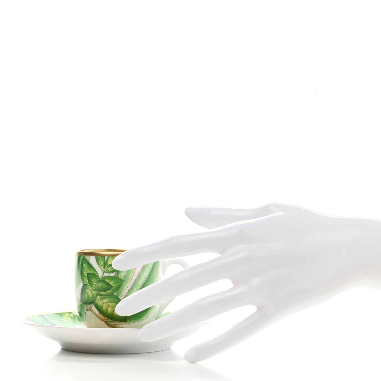 Porcelain Passifolia Tea Cup And Saucer Set Of 2