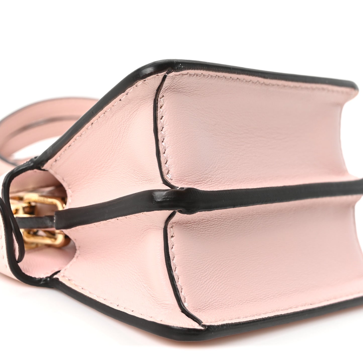 Shiny Nappa Nano Peekaboo Maxi Handle Satchel Rosa Confetto