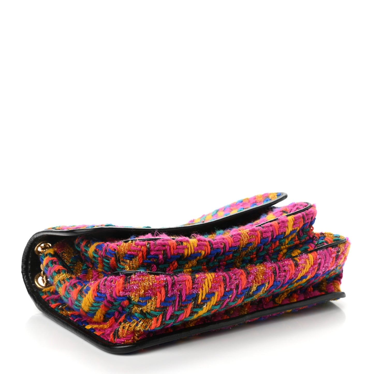 Tweed Calfskin Matelasse Monogram Medium Niki Chain Satchel Multicolor