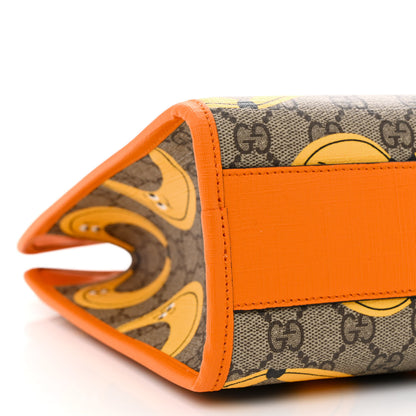 Gucci GG Supreme Monogram Banana Childrens Tote Beige Ebony Multicolor Carrot Orange 9 of 10