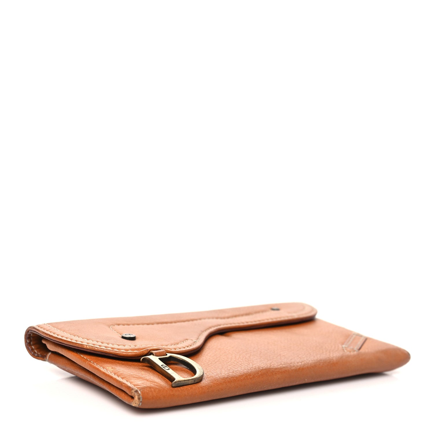 Christian Dior Calfskin Saddle Wallet Brown 4 of 15