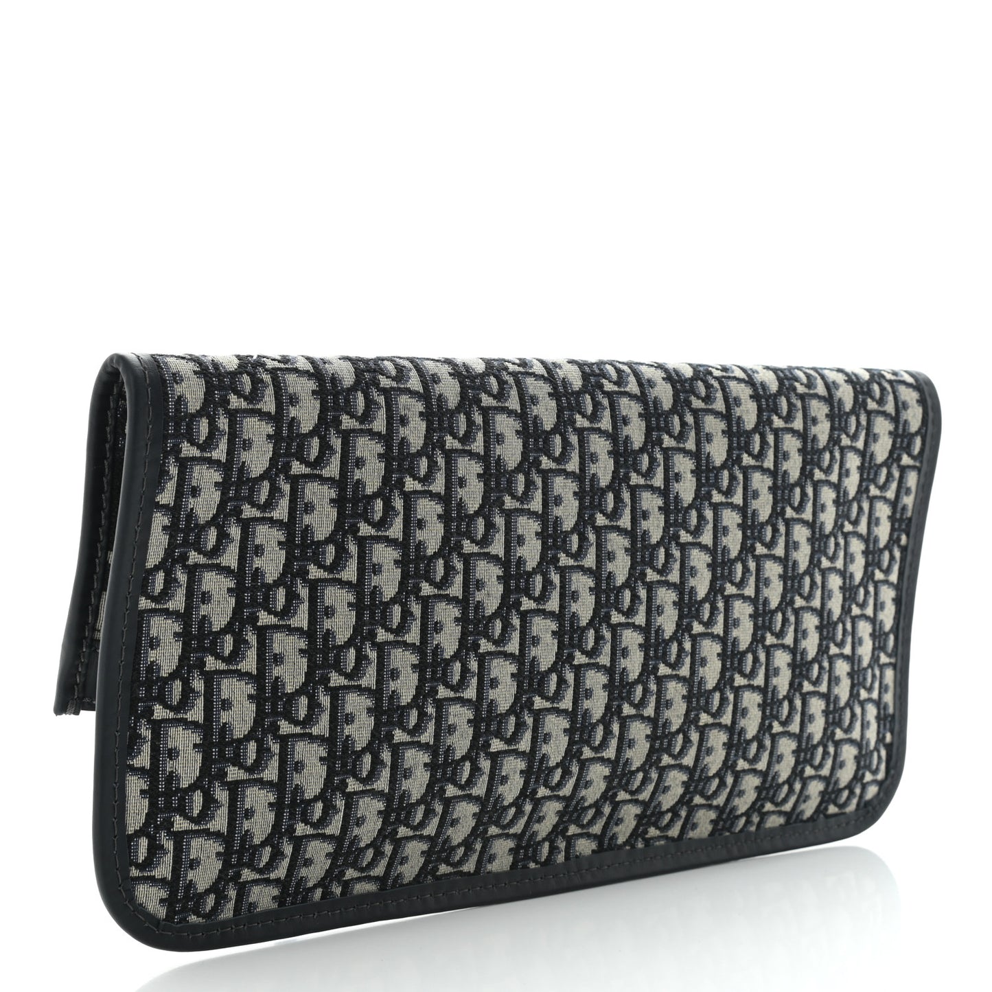 Oblique Fold Over Clutch Blue