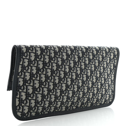 Christian Dior Oblique Fold Over Clutch Blue 2 of 8
