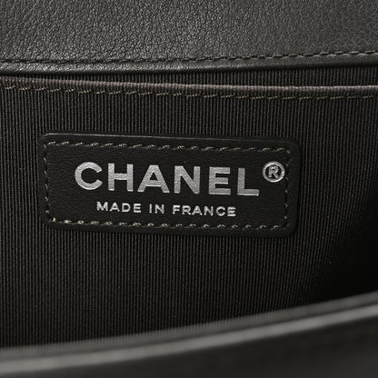 Chanel Lambskin Chevron Quilted Medium Boy Flap Dark Brown 6 of 10