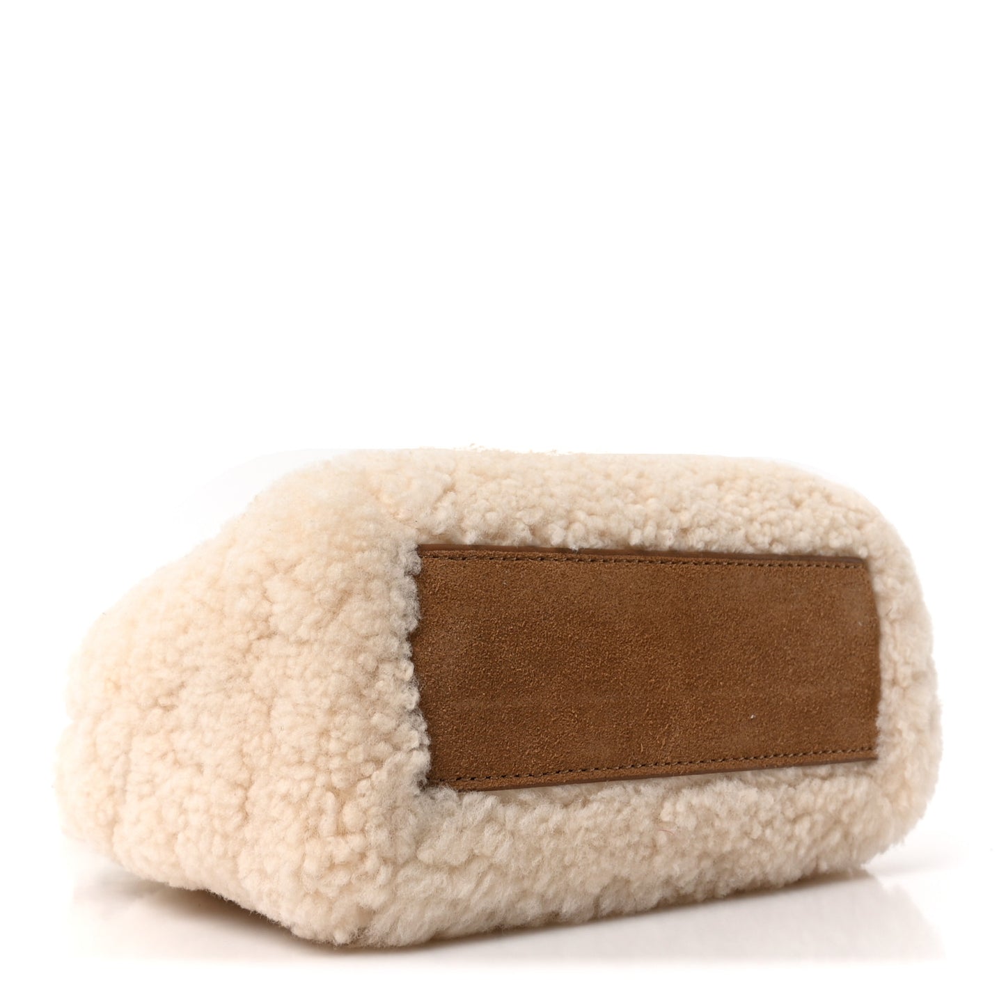 X UGG Suede Shearling Reverse Small Shopping Bag Natural