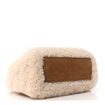 Telfar X UGG Suede Shearling Reverse Small Shopping Bag Natural 4 of 10