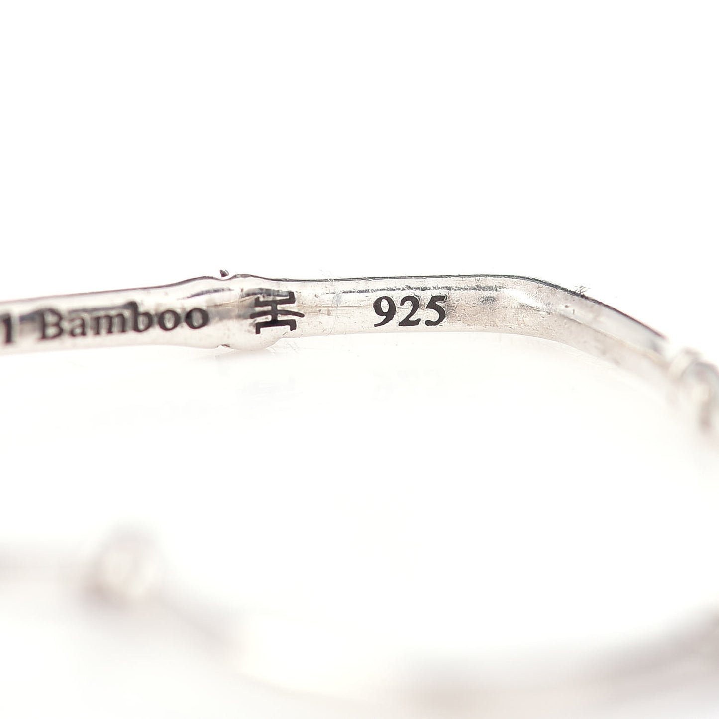 Sterling Silver Bamboo Heart Earrings