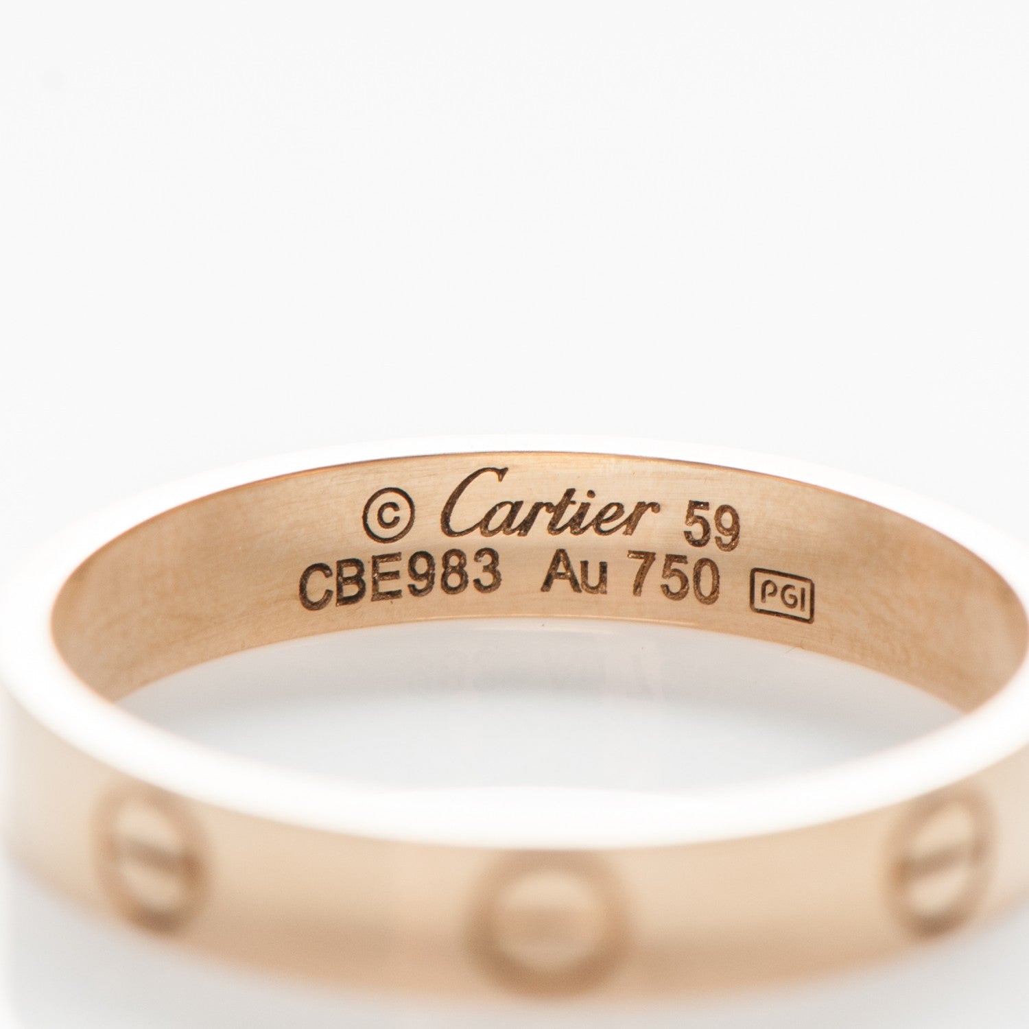 Cartier 18K Yellow Gold 4mm LOVE Wedding Band Ring 59 9 3 of 5
