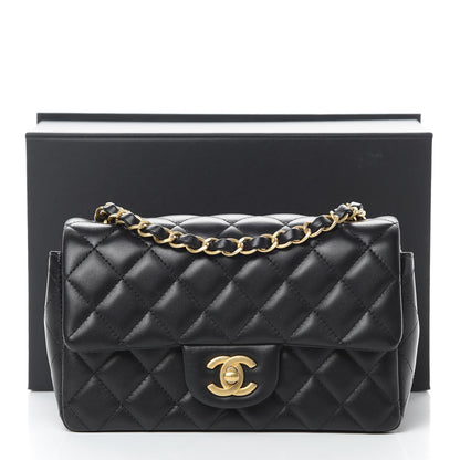 Chanel Lambskin Quilted Mini Rectangular Flap Black 12 of 12