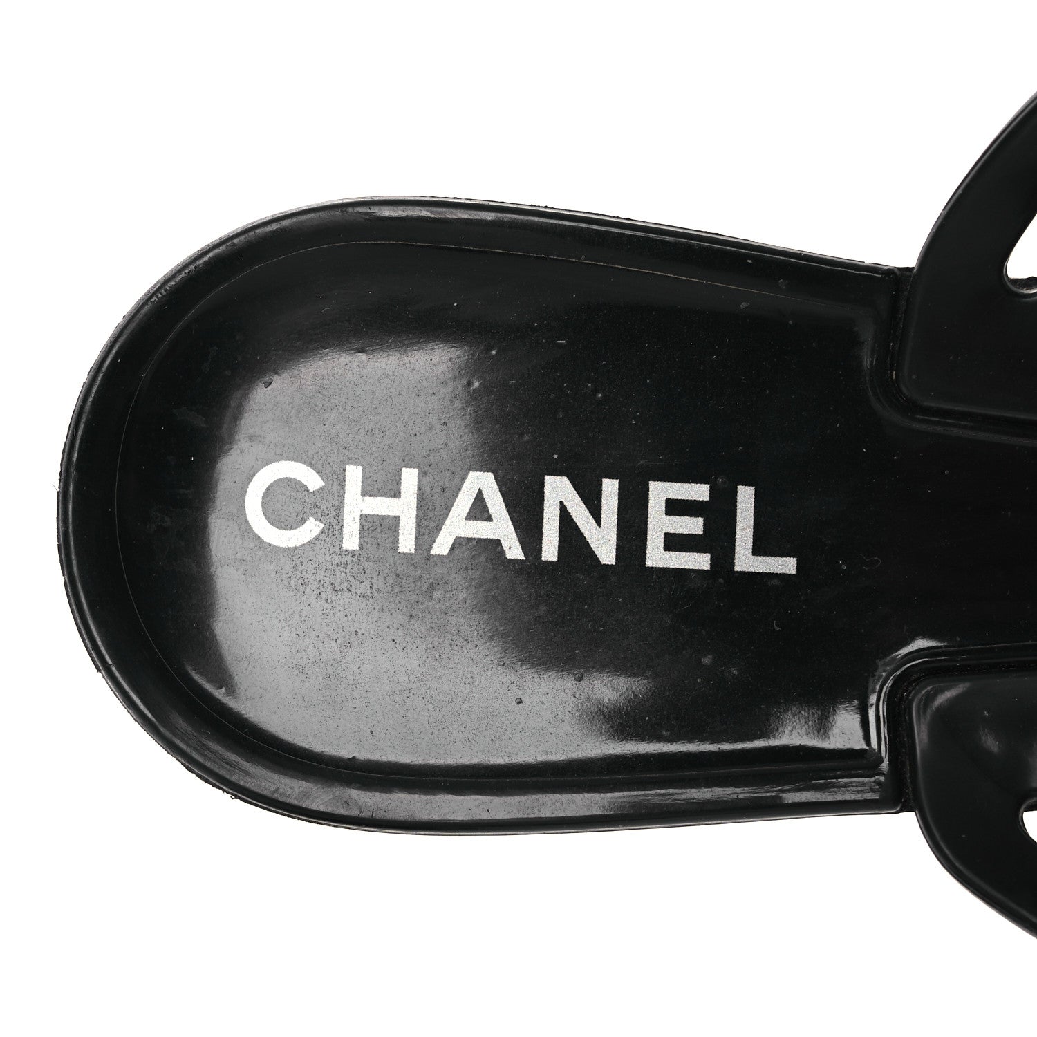 Chanel Jelly Camellia Thong Sandals 38 Black Ivory 9 of 12