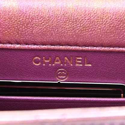 Chanel Iridescent Lambskin Quilted CC Phone Holder Purple 6 of 11