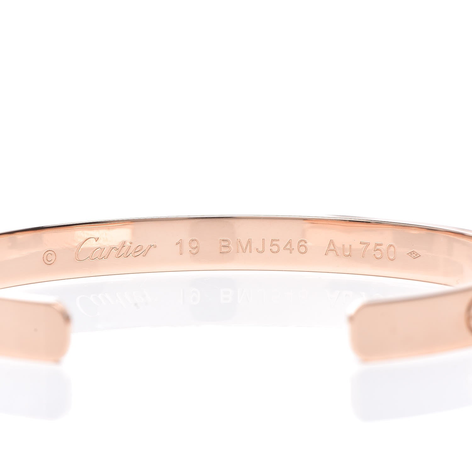Cartier 18K Pink Gold LOVE Cuff Bracelet 19 4 of 4