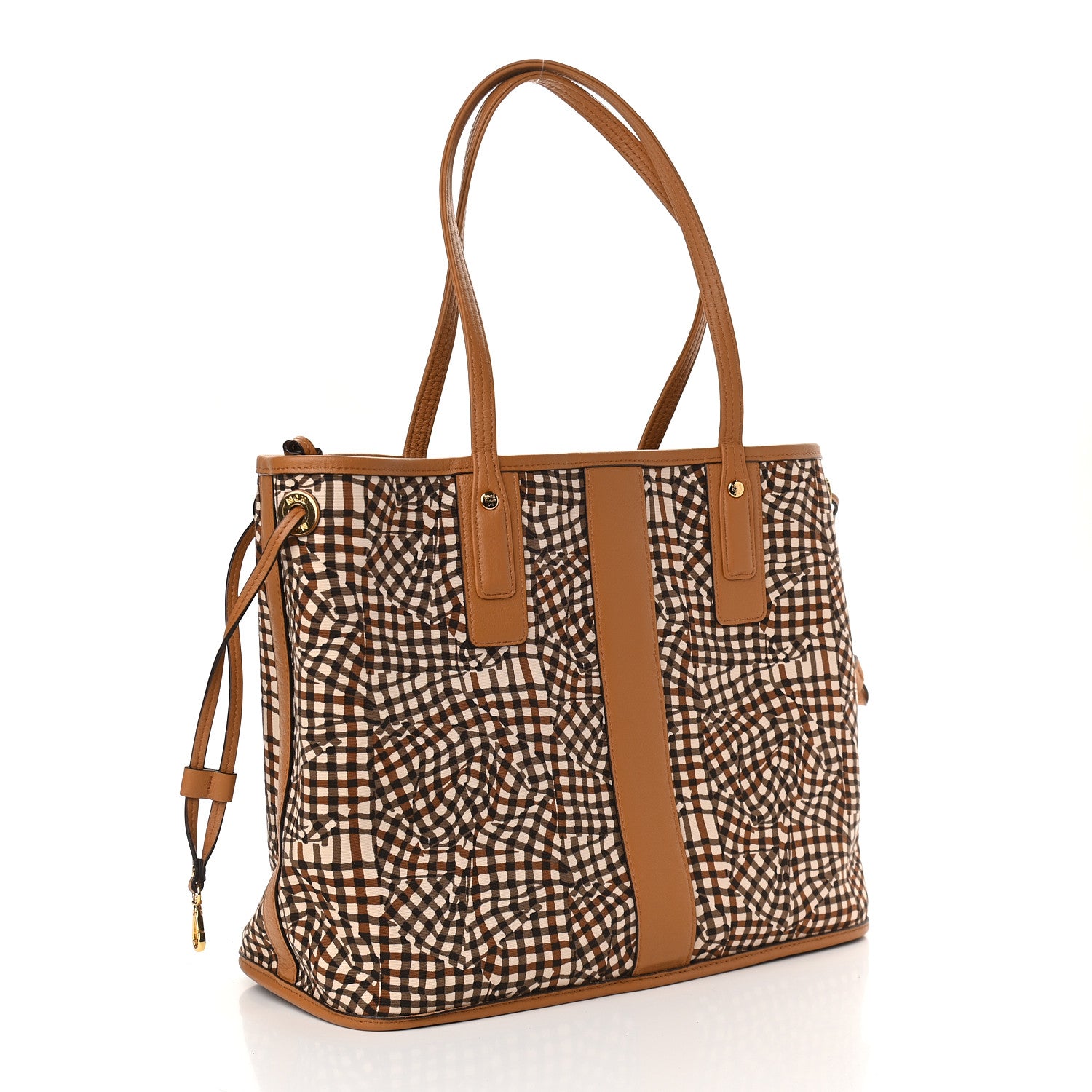 MCM Visetos Medium Liz Reversible Shopper Tote Cognac 5 of 14