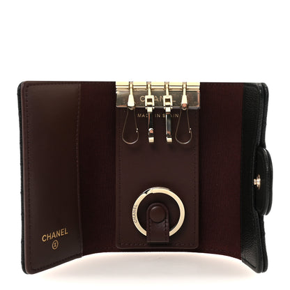 Chanel Caviar Quilted Classic 4 Key Holder Wallet Black 5 of 9