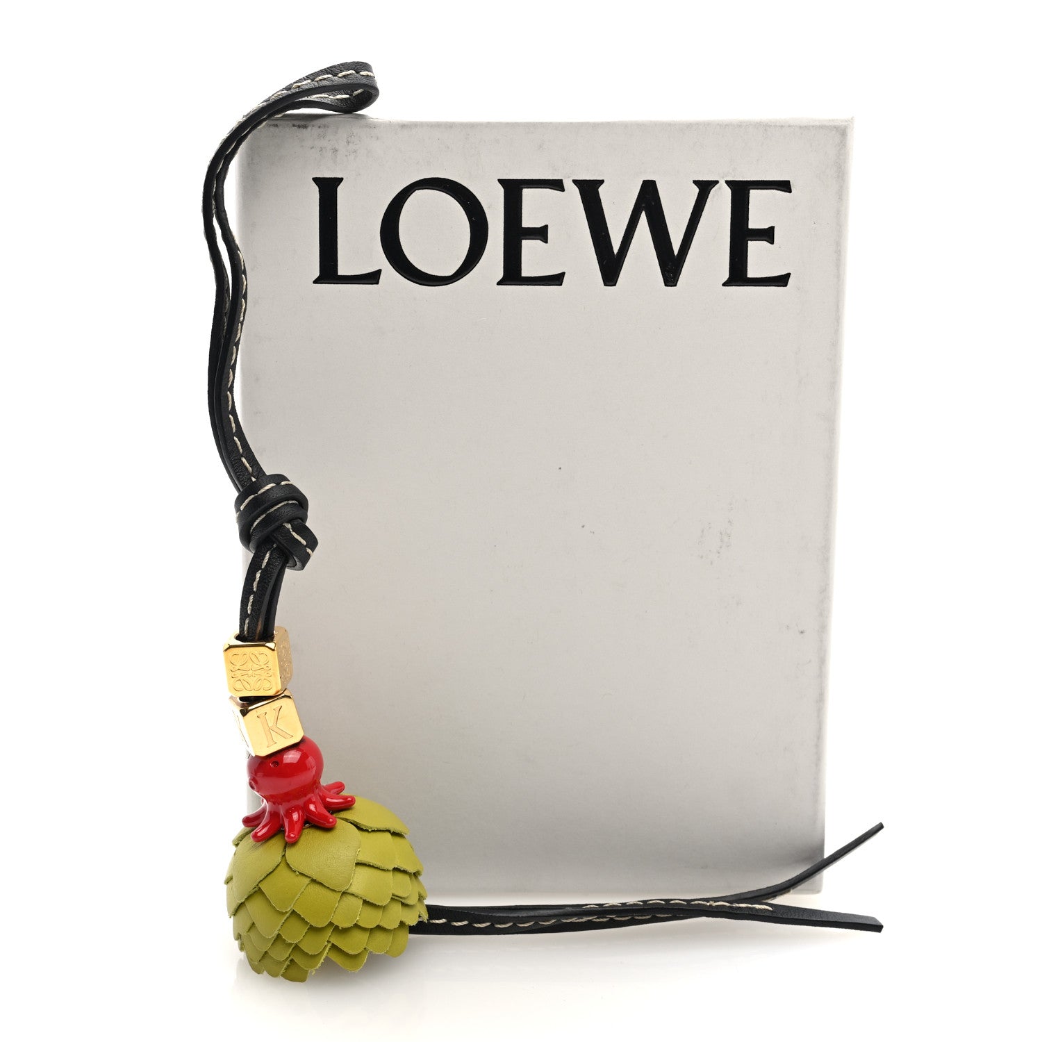 Loewe Calfskin Dice Octopus Bag Charm Black Green 4 of 4