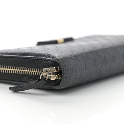 Gucci Microguccissima Bow Zip Around Wallet Black 8 of 12