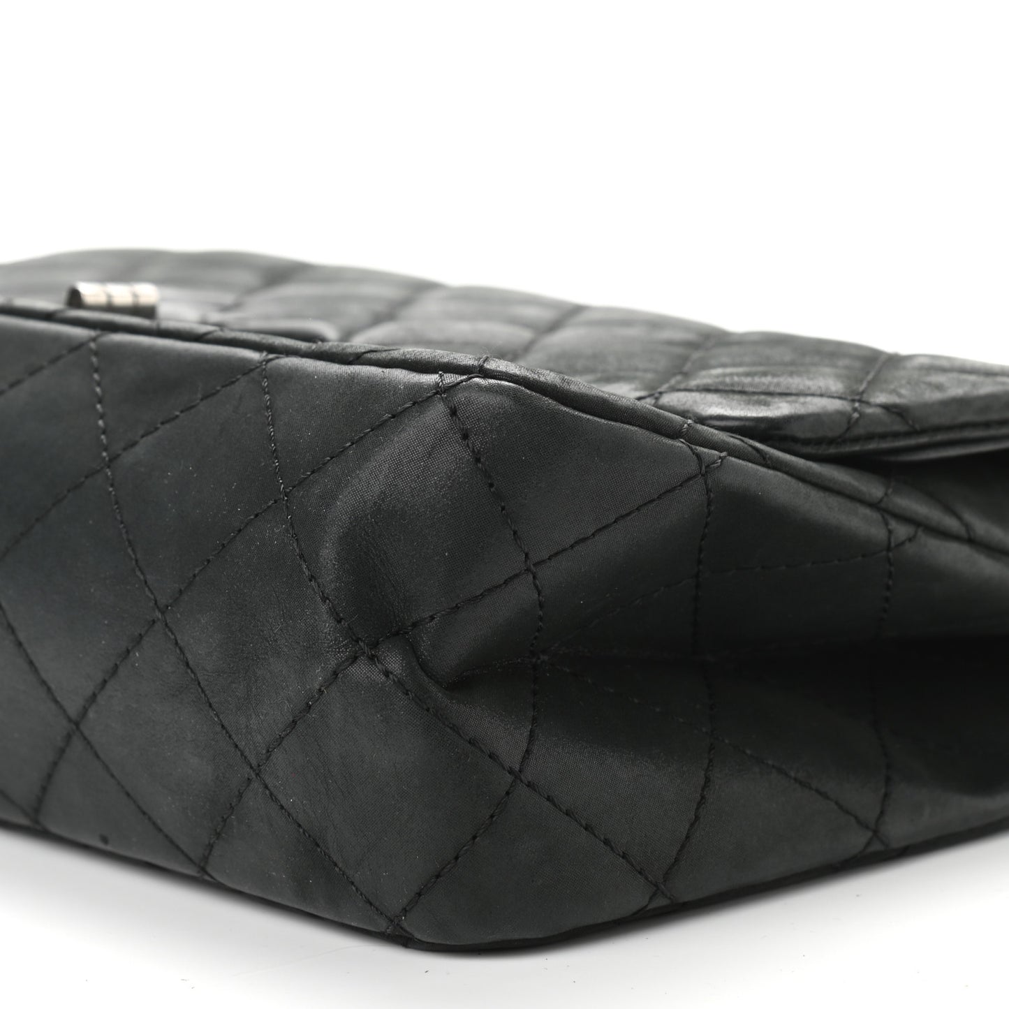 Iridescent Calfskin Quilted 2.55 Reissue 227 Flap Black
