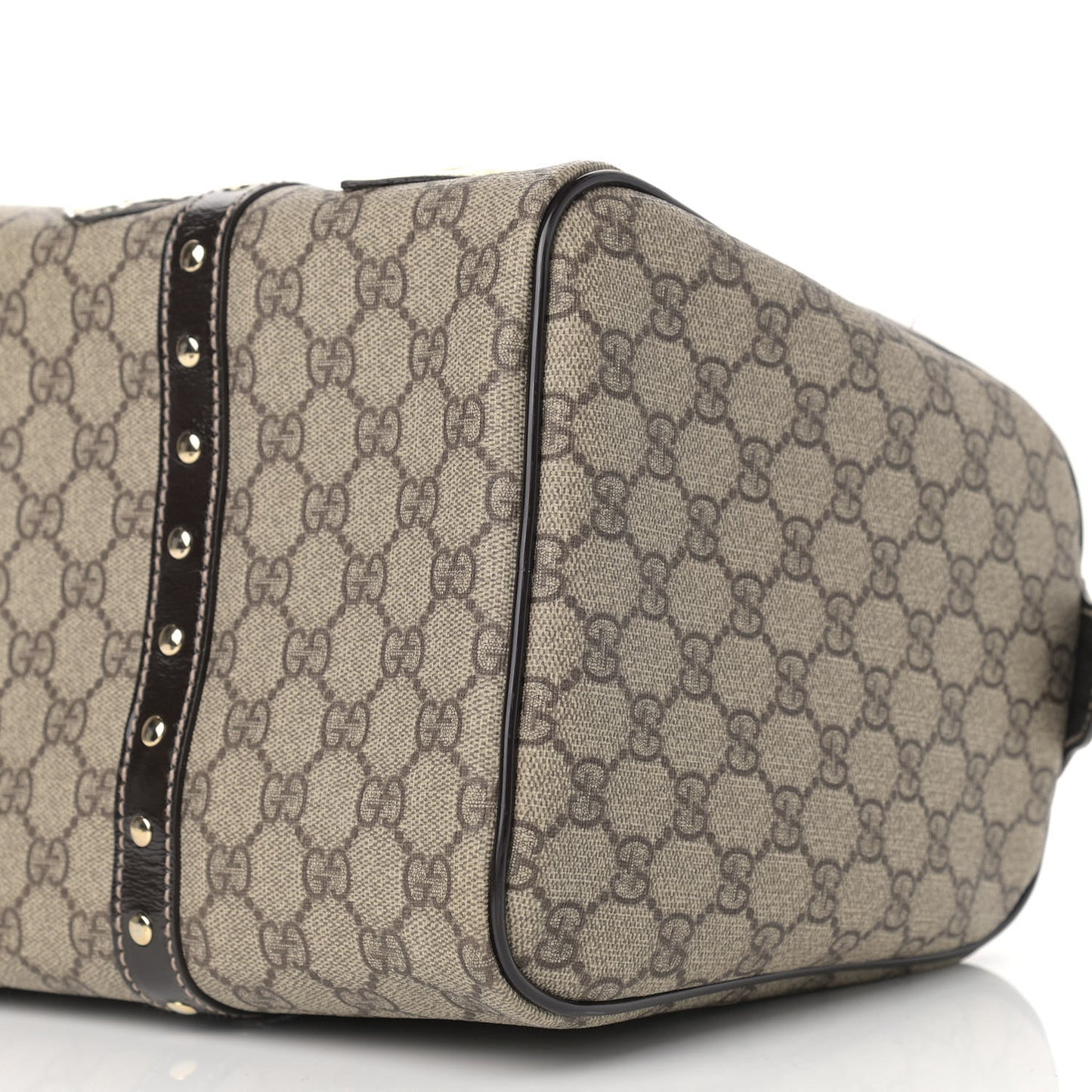 Monogram Guccissima Hearts Studded Medium Joy Boston Dark Brown