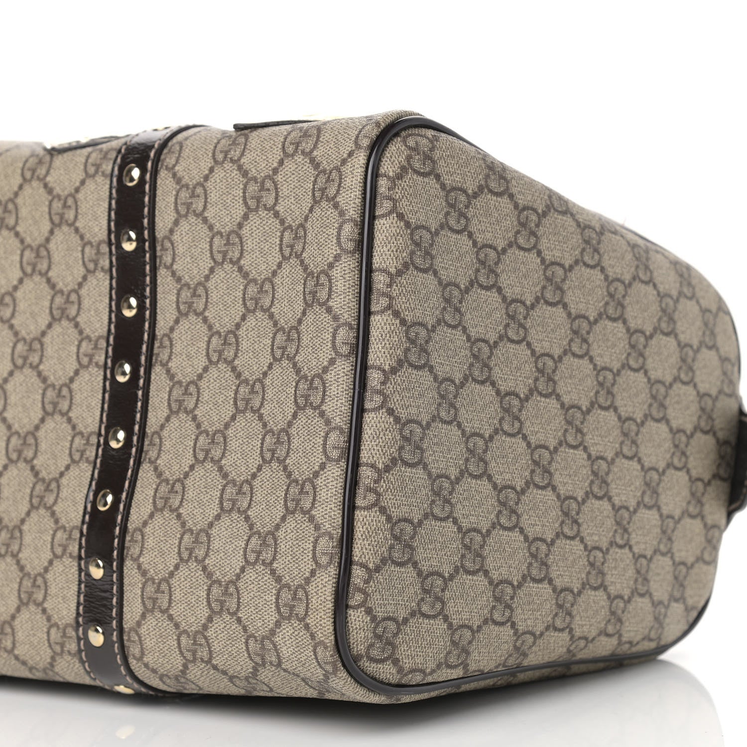 Gucci Monogram Guccissima Hearts Studded Medium Joy Boston Dark Brown 9 of 9