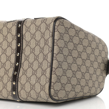 Gucci Monogram Guccissima Hearts Studded Medium Joy Boston Dark Brown 9 of 9