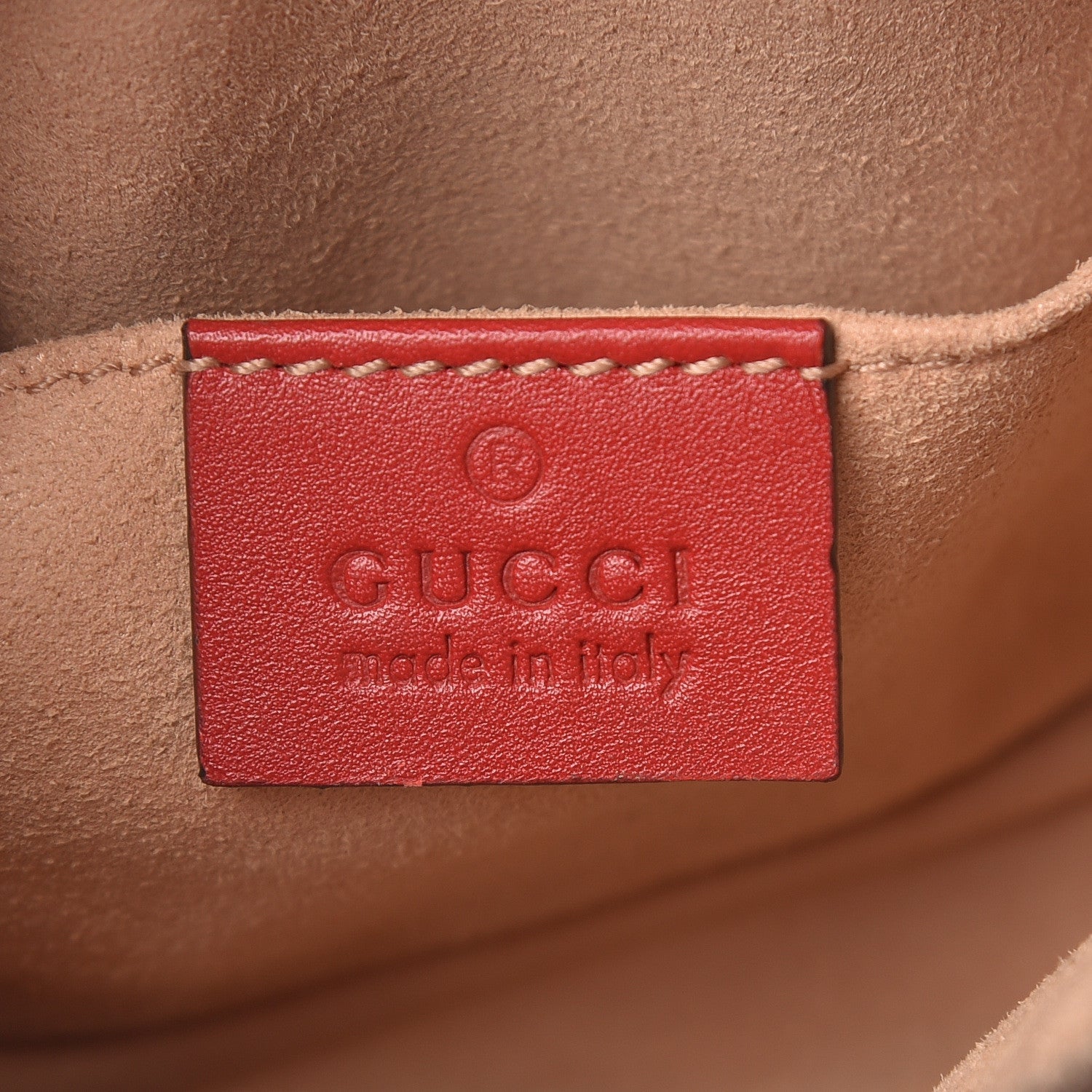 Gucci Calfskin Matelasse GG Marmont Belt Bag 95 38 Hibiscus Red 8 of 11