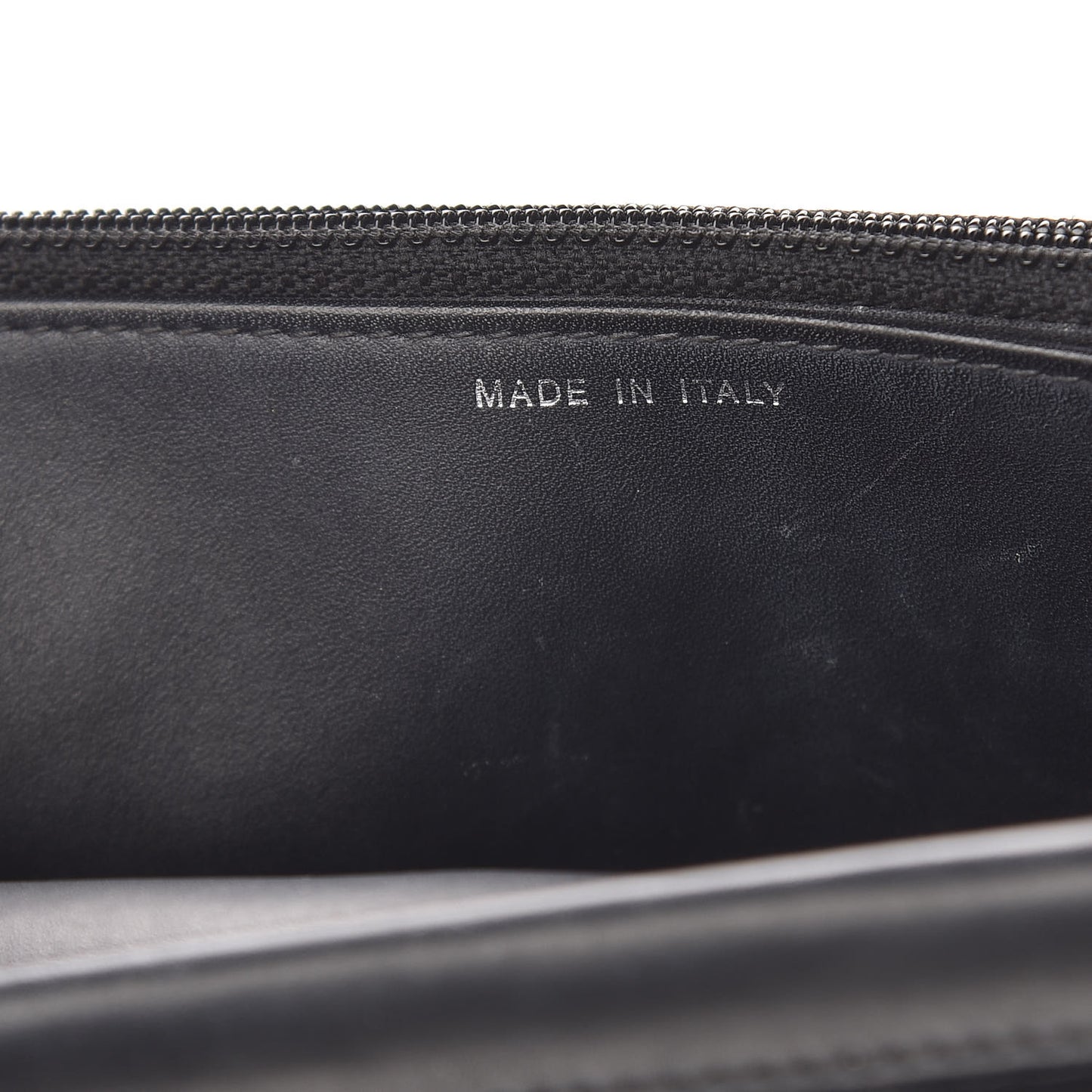Shiny Aged Calfskin Quilted Boy Wallet On Chain WOC Black