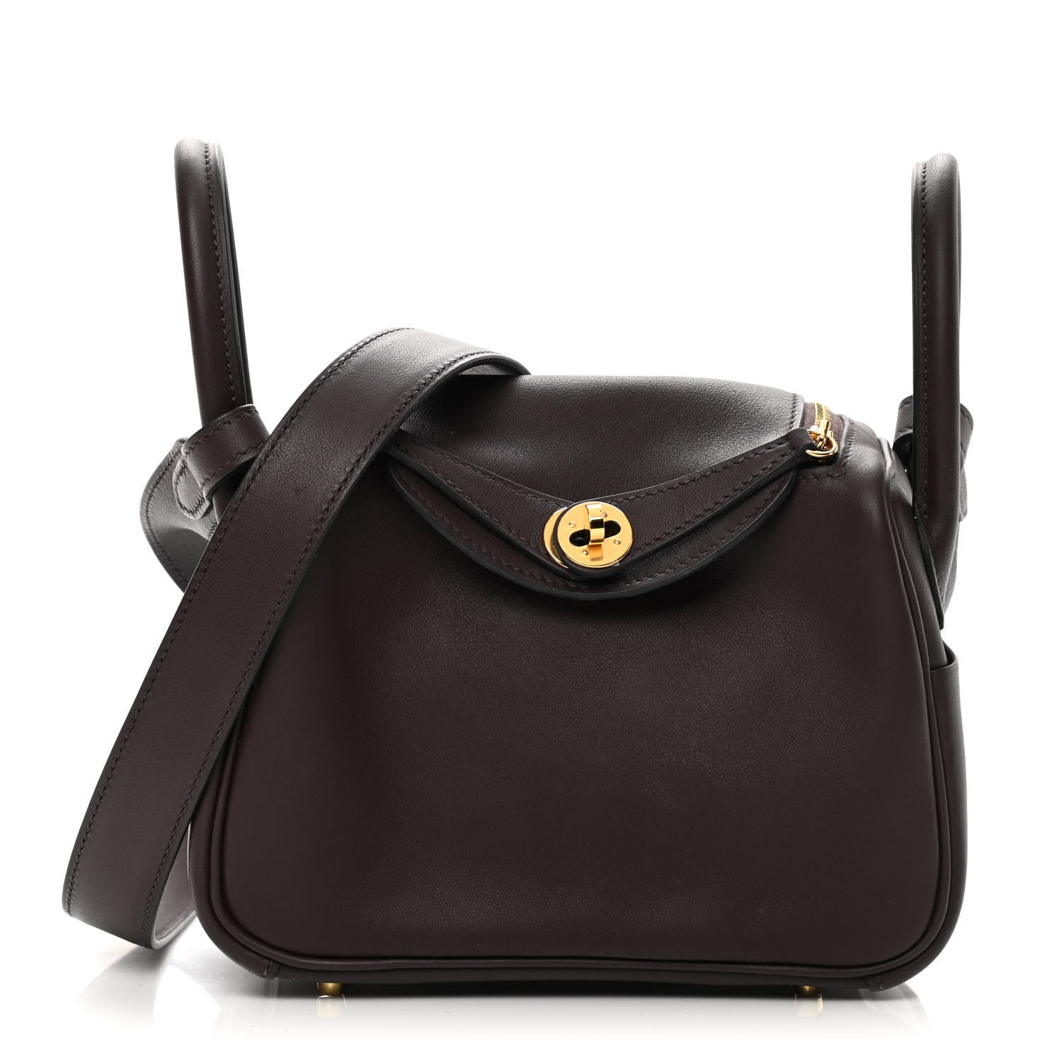 Hermes Swift Verso Mini Lindy 20 Rouge Sellier Bleu Saphir 1 of 14
