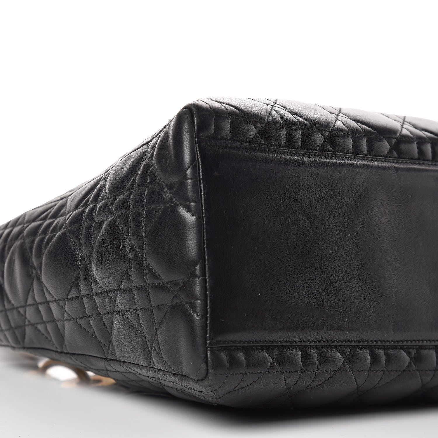 Christian Dior Lambskin Cannage Medium Lady Dior Black 10 of 16