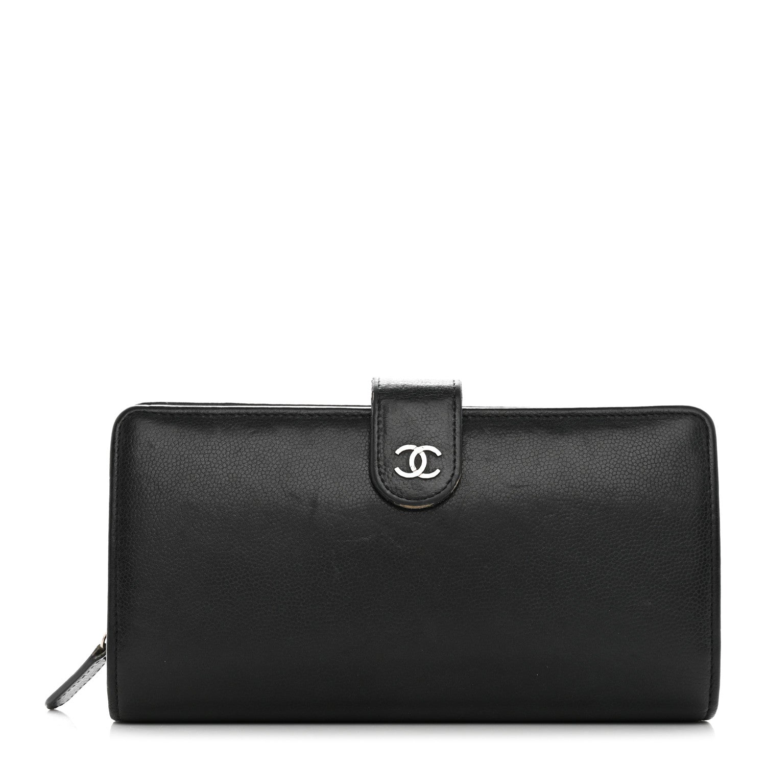 Chanel Caviar Sevruga French Long Wallet Black 1 of 15