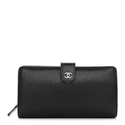 Chanel Caviar Sevruga French Long Wallet Black 1 of 15