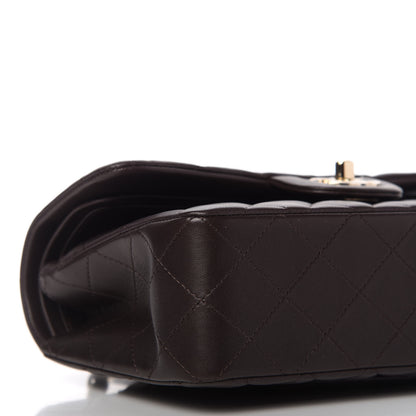 Chanel Lambskin Quilted Small Double Flap Dark Brown 6 of 11