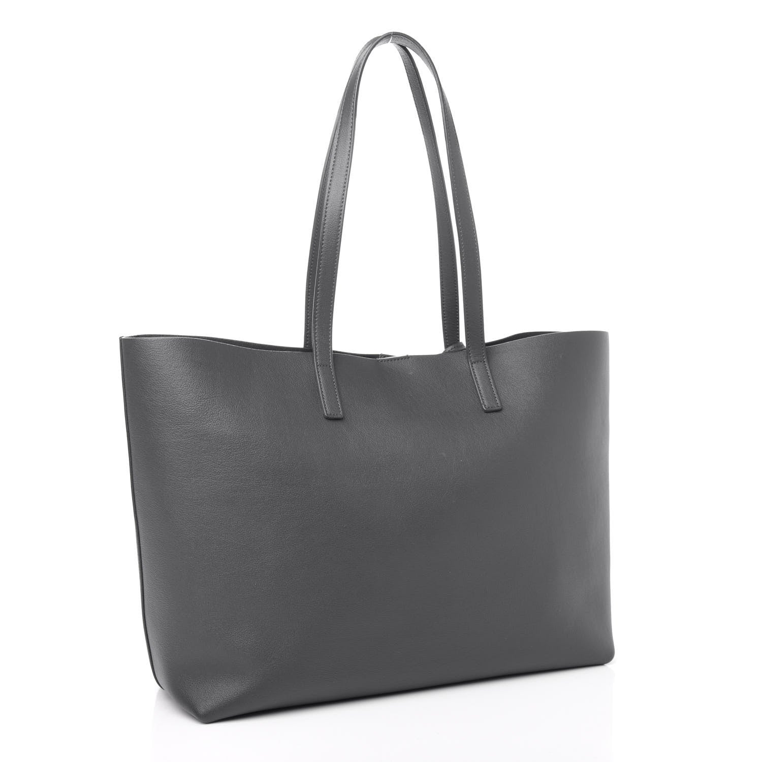 Saint Laurent Calfskin Large Shopping Tote Dark Grey 4 of 11