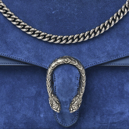 Gucci Suede Medium Dionysus Shoulder Bag Blue 10 of 16