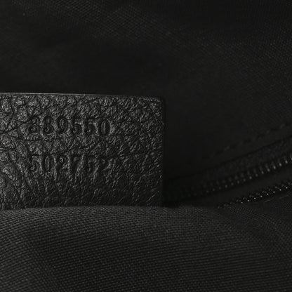 Gucci Nylon Monogram Medium GG Charm Dome Satchel Black 7 of 10