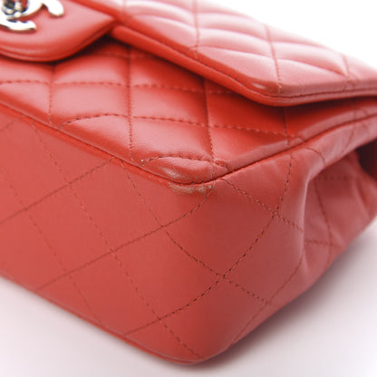 Chanel Lambskin Quilted Mini Rectangular Flap Red 10 of 13