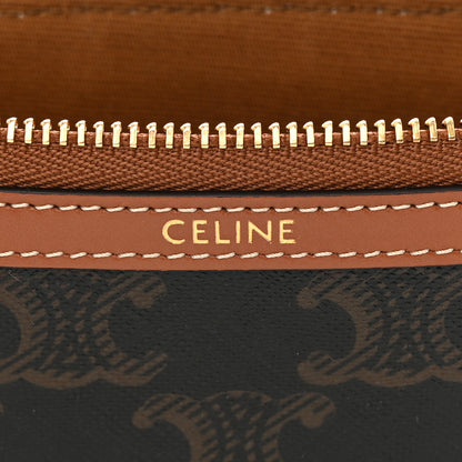 Celine Triomphe Calfskin Long Pouch With Strap Tan 6 of 9