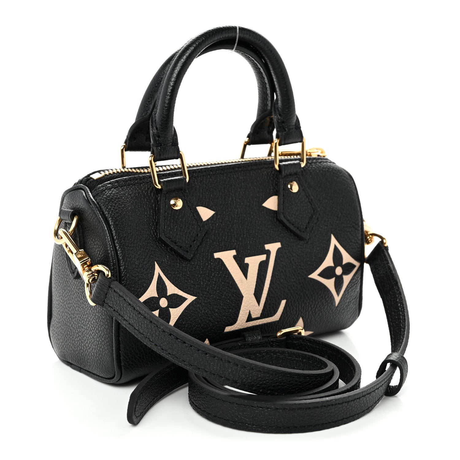 Louis Vuitton Empreinte Monogram Giant Nano Speedy Black Beige 3 of 9