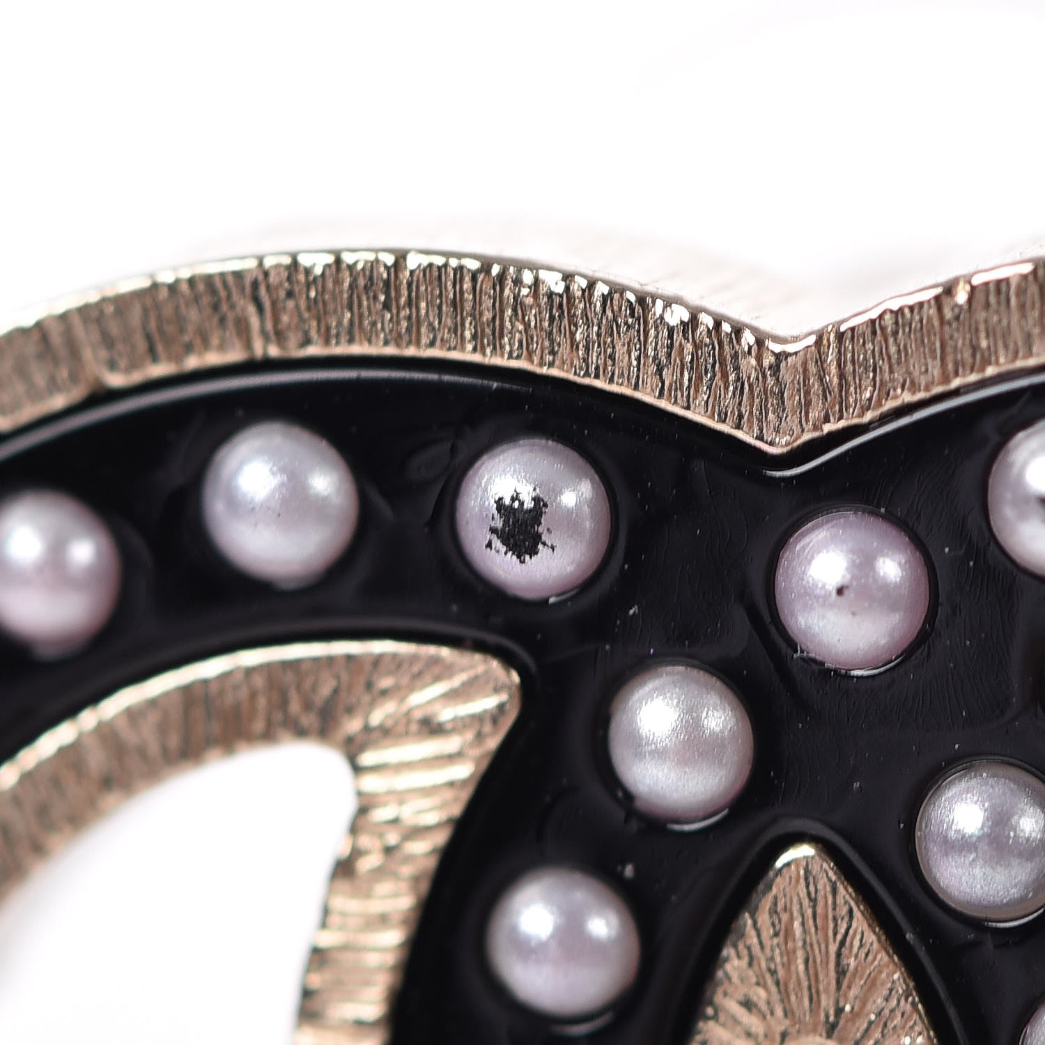 Chanel Resin Pearl CC Earrings Black 5 of 7