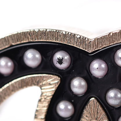 Chanel Resin Pearl CC Earrings Black 5 of 7
