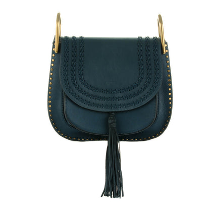 Chloe Calfskin Braided Medium Hudson Shoulder Bag Silver Blue 1 of 7