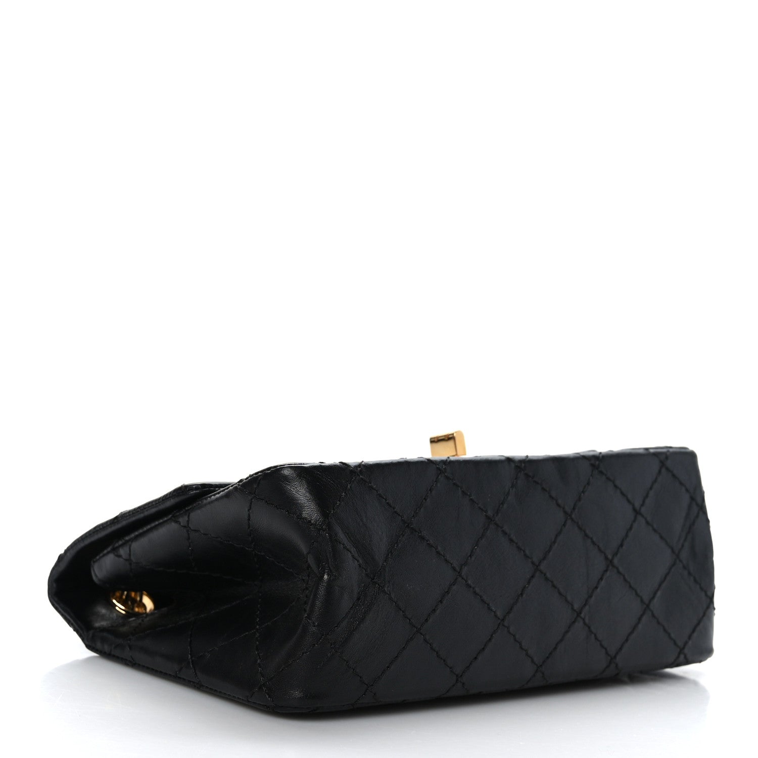 Chanel Aged Calfskin Quilted 2.55 Reissue Mini Flap Black 4 of 9