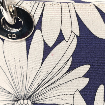 Christian Dior Canvas Floral Printed Mini Lady Dior Blue White 10 of 12