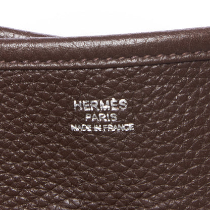 Hermes Taurillon Clemence Evelyne III PM Chocolate 8 of 10