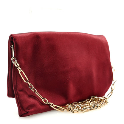 Jimmy Choo Satin Crystal Titania Clutch Red 2 of 8