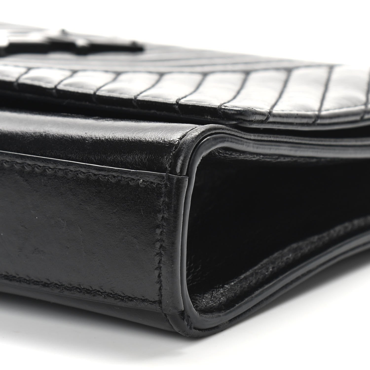 Saint Laurent Lambskin Mixed Quilted Small Monogram Kate Satchel Black 8 of 10
