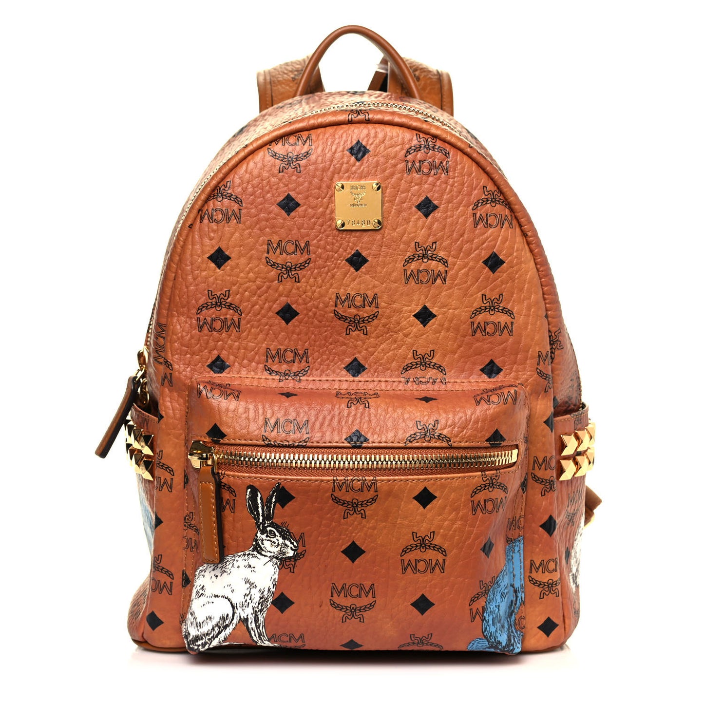 Visetos Small Hide And Seek Rabbit Stark Backpack Cognac