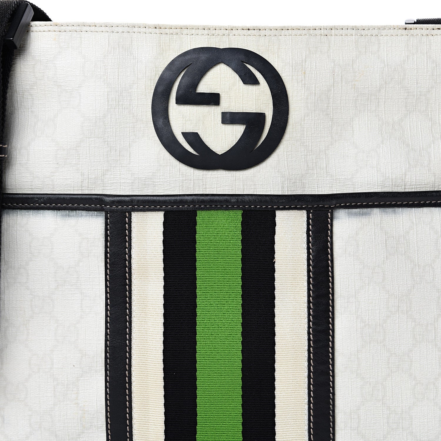 Gucci GG Plus Monogram Web Messenger Bag White 7 of 17