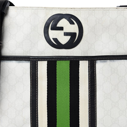 Gucci GG Plus Monogram Web Messenger Bag White 7 of 17
