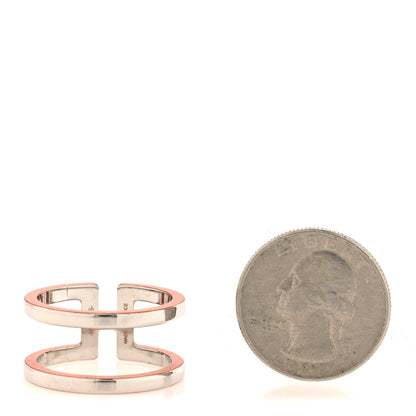 Hermes Palladium H en Rond Scarf Ring Orange 2 of 3